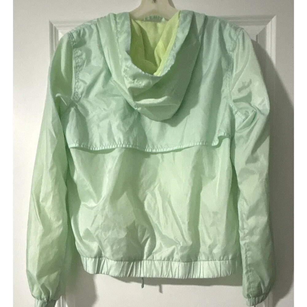 Mossimo Girl’s Green Hooded Windbreaker Jacket Full Zip - Size M